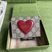 Gucci原厂皮包包 古驰爱心双折钱包 Gucci双折短夹零钱包 648848  gdj1646