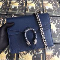 Gucci包 古馳女包 421970寶石藍 Gucci新款鏈條包 Gucci單肩斜挎包 Gucci酒神包  gudj1173