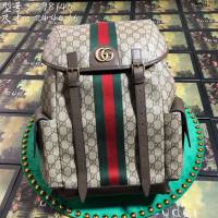 Gucci包 古馳雙肩包 598140啡膠 Gucci新款後背包 雙肩背包  gudj1269