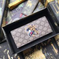 Gucci包 古馳錢包 459456pvc黃虎 虎頭印花 高端品質男士西裝夾 Gucci男錢包  gudj1293