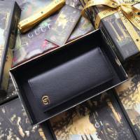 Gucci包 古馳錢包 428740黑全皮 高端品質男士西裝夾 Gucci男錢包  gudj1295