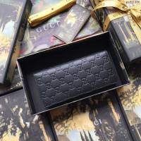 Gucci包 古馳錢包 307774黑全皮 義大利牛皮 高端品質男士西裝夾 Gucci男錢包  gudj1300