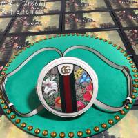 Gucci包 古馳女包 598661 花料/白皮 Gucci新款圓形小背包 Gucci迷你雙肩包  gudj1394