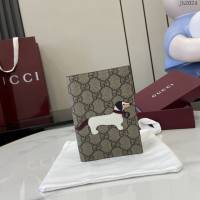 Gucci專櫃古馳最新款飾小狗細節GG迷你錢包 jh2024型號：810072