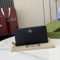 Gucci專櫃古馳最新款Marmont系列長夾全皮男女款長錢包 jh2095型號：739499