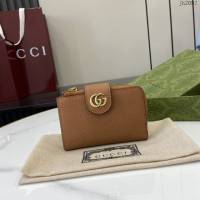 Gucci專櫃古馳最新款Marmont系列錢夾拉鏈中夾錢包 jh2097型號：739498