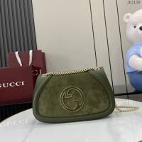 Gucci專櫃古馳最新款Blondie系列小號肩背包磨砂原廠皮斜挎女包 jh2120型號：815715