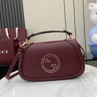 Gucci專櫃古馳最新款Blondie系列中號手提包原廠皮肩背女包 jh2126型號：815719