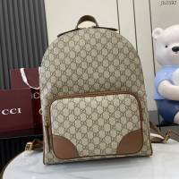 Gucci專櫃古馳最新款Emblem系列男士雙肩背包 jh2592型號：821159