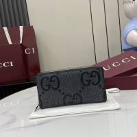 Gucci專櫃古馳最新款經典字母交織圖案拉鏈長夾錢包 jh2645型號：739484