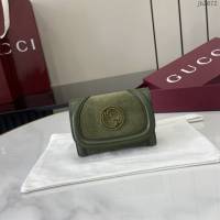 Gucci專櫃古馳最新款圓形互扣式雙G標識卡片夾卡包零錢包 jh2672型號：818795