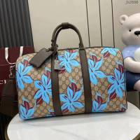 Gucci專櫃古馳2025早秋系列最新款花卉印花男女款手提旅行包旅行袋 jh2686型號：792074
