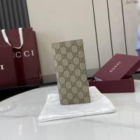 Gucci專櫃古馳最新款Emblem系列經典圖案錢包男士長錢夾 jh2700型號：821213