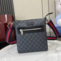 Gucci專櫃古馳最新款單肩斜挎男包 jh2719型號:  523599
