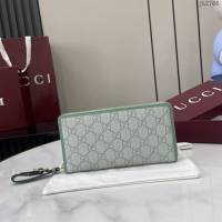 Gucci專櫃古馳最新款拉鏈錢包男女款長夾錢包 jh2766型號：819122