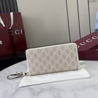 Gucci專櫃古馳最新款拉鏈錢包男女款長夾錢包 jh2767型號：819122