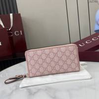 Gucci專櫃古馳最新款拉鏈錢包男女款長夾錢包 jh2768型號：819122