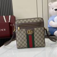Gucci專櫃古馳最經典款男士單肩斜挎包 jh2809型號:  547926