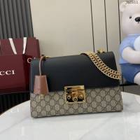 Gucci專櫃古馳最經典款肩背斜挎鏈條女包 jh2811型號:  409486