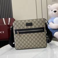 Gucci專櫃古馳最經典款男士單肩斜挎包 jh2814型號:  406410