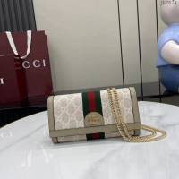 Gucci專櫃古馳最新款Ophidia系列鏈條小挎包 jh2824型號：772309
