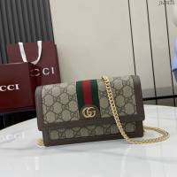 Gucci專櫃古馳最新款Ophidia系列鏈條小挎包 jh2825型號：476079