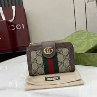Gucci專櫃古馳最新款Ophidia系列GG全拉鏈式錢包 jh2832型號：725662