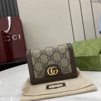 Gucci專櫃古馳最新款Ophidia系列短款卡包錢夾 jh2836型號：772308