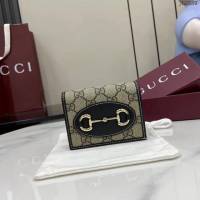 Gucci專櫃古馳最新款Horsebit 1955系列卡包零錢包卡夾 jh2889型號：621887