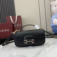 Gucci專櫃古馳最新款Horsebit 1955系列小號手提單肩斜挎女包 jh2895型號：815206