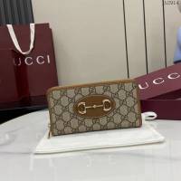 Gucci專櫃古馳最新款Horsebit 1955系列拉鏈長夾錢包 jh2914型號：621889