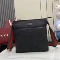 Gucci專櫃古馳最經典款男士單肩斜挎包 jh2949型號:  189751（小號）