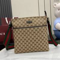 Gucci專櫃古馳最經典款男士單肩斜挎包 jh2950型號:  189751（小號）