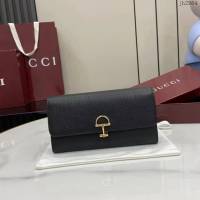 Gucci專櫃古馳最新款Softbit系列大號半馬銜扣翻蓋長錢包 jh2964型號：828147