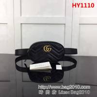GUCCI古馳原單 新款專櫃品質原單貨實物實拍 476434繡線 克色腰包 HY1110
