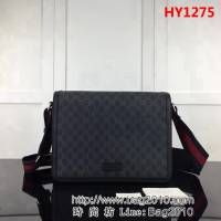 GUCCI古馳原單 新款專櫃品質原單貨實物實拍474138 克pvc配皮男單肩斜挎包 HY1275