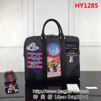 GUCCI古馳原單 新款專櫃品質原單貨實物實拍474135克pvc刺繡高仿gucci公事包 HY1285