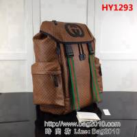 GUCCI古馳原單 新款專櫃品質原單貨實物實拍 536413棕皮雙肩背包 HY1293