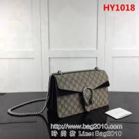 GUCCI古馳原單 新款專櫃品質原單貨實物實拍 400249 啡pvc配克 鏈條單肩斜挎包 HY1018