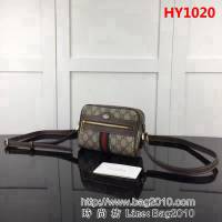 GUCCI古馳原單 新款專櫃品質高仿原單貨實物實拍517350 啡膠配啡皮斜挎包 HY1020
