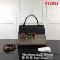 GUCCI古馳原單 新款專櫃品質原單皮質453188 啡克棕 手提單肩斜挎包 HY1023