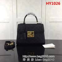 GUCCI古馳原單 新款專櫃品質原單皮質453188 克色全皮壓花手提單肩斜挎包 HY1026