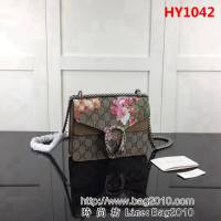 GUCCI古馳原單 新款爆款專櫃品質原版皮質花膠 大紅421970單肩斜挎包 HY1042