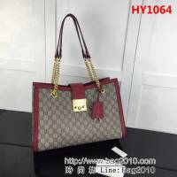 GUCCI古馳原單 新款專櫃品質原單貨實物實拍479197雙鏈條肩背包配大紅 HY1064