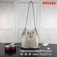 GUCCI古馳原單 新款專櫃品質原單貨實物實拍 476674全皮 米白單肩斜挎包 HY1164