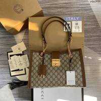 Gucci新款原廠皮女包 古馳頂級經典款女包 Gucci鎖扣雙肩帶肩背包 479197  ydg3099