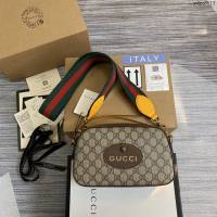 Gucci新款原廠皮包 古馳Supreme虎頭相機包 男女通用款 Gucci單肩斜挎包 476466  ydg3113