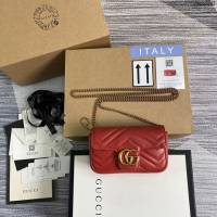 Gucci經典百搭女包 古馳GG Marmont Mini女包 Gucci原廠皮鏈條迷你小挎包 476433  ydg3142