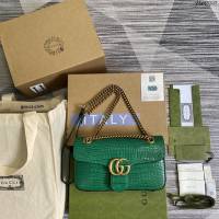 Gucci新款全皮女包 古馳Marmont系列小號鏈條肩背包 Gucci經典款斜挎女包 443497  ydg3207
