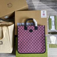 Gucci新款包包 古馳GG Multicolor系列托特包 Gucci經典GG鑽石菱紋圖案購物包 550763  ydg3235